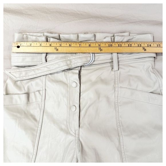 HOUSE OF HARLOW 1960 FAUX LEATHER HIGH WAIST DRESS PANTS WITH BELT MEDIUM $189 - Picture 6 of 10